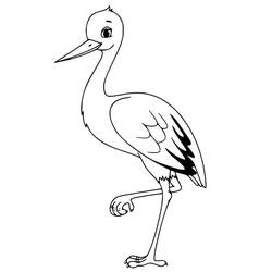 Coloriage Cigogne (Animaux) #185258 à imprimer et colorier
