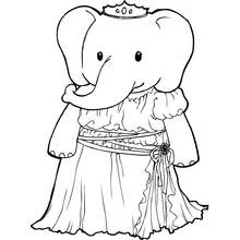 Coloriage Éléphant (Animaux) #6436 à imprimer et colorier