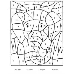 Coloriage Éléphant (Animaux) #6482 à imprimer et colorier