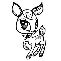 Coloriage Faon (Animaux) #206083 à imprimer et colorier