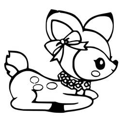 Coloriage Faon (Animaux) #206086 à imprimer et colorier