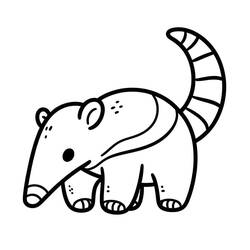 Coloriage Fourmilier (Animaux) #219638 à imprimer et colorier