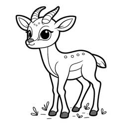 Gazelle - Coloriages gratuits à imprimer