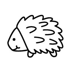 Coloriage Hérisson (Animaux) #8300 à imprimer et colorier