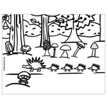 Coloriage Hérisson (Animaux) #8316 à imprimer et colorier