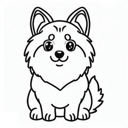 Coloriage Husky (Animaux) #189102 à imprimer et colorier