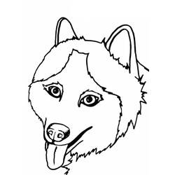 Coloriage Husky (Animaux) #189120 à imprimer et colorier