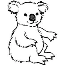 Coloriage Koala (Animaux) #9312 à imprimer et colorier