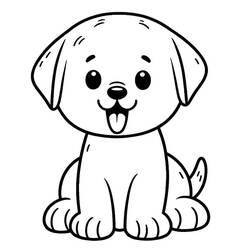 Coloriage Labrador (Animaux) #220731 à imprimer et colorier