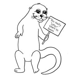 Coloriage Loutre (Animaux) #10697 à imprimer et colorier