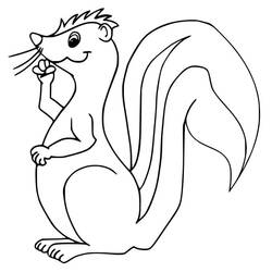 Coloriage Moufette (Animaux) #205304 à imprimer et colorier