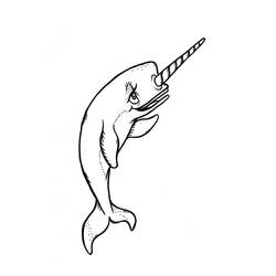 Coloriage Narval (Animaux) #186666 à imprimer et colorier