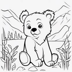 Coloriage Ourson (Animaux) #214452 à imprimer et colorier