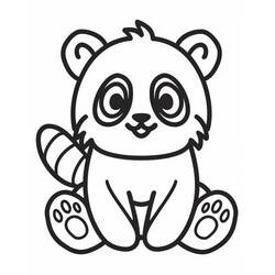 Coloriage Panda Roux (Animaux) #212039 à imprimer et colorier