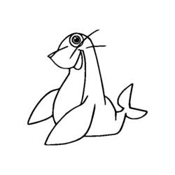 Coloriage Phoque (Animaux) #16288 à imprimer et colorier
