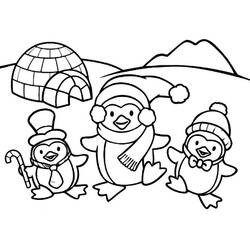 Coloriage Pingouin (Animaux) #16894 à imprimer et colorier
