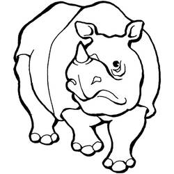 Coloriage Rhinocéros (Animaux) #206658 à imprimer et colorier