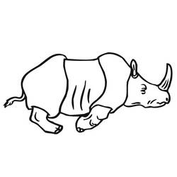 Coloriage Rhinocéros (Animaux) #206668 à imprimer et colorier