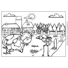 Coloriage Vache (Animaux) #13262 à imprimer et colorier