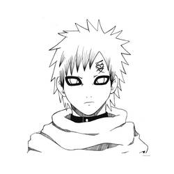 Gaara - Coloriages gratuits à imprimer