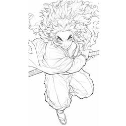 Kyojuro Rengoku - Coloriages gratuits à imprimer