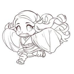 Coloriage Nezuko (Animé et Manga) #182836 à imprimer et colorier