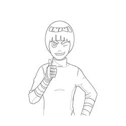 Coloriage Rock Lee (Animé et Manga) #180223 à imprimer et colorier