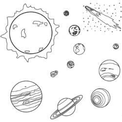 Coloriage Planete (Système Solaire) (Apprentissage et Éducation) #157615 à imprimer et colorier