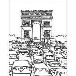 Coloriage Arc de Triomphe (Bâtiments et Architecture) #179192 à imprimer et colorier