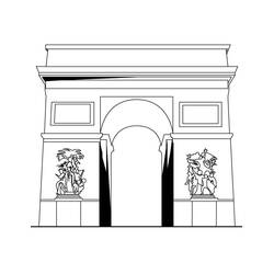 Coloriage Arc de Triomphe (Bâtiments et Architecture) #179193 à imprimer et colorier