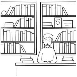 Bibliothèque - Coloriages gratuits à imprimer
