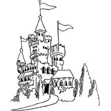Coloriage Chateau (Bâtiments et Architecture) #62154 à imprimer et colorier