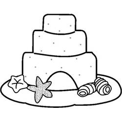 Coloriage Chateau de sable (Bâtiments et Architecture) #204747 à imprimer et colorier