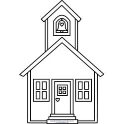 Coloriage École (Bâtiments et Architecture) #66809 à imprimer et colorier