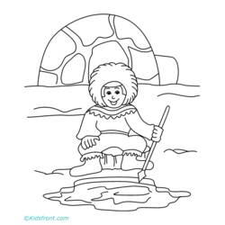 Coloriage Igloo (Bâtiments et Architecture) #61657 à imprimer et colorier
