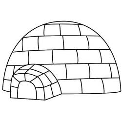 Coloriage Igloo (Bâtiments et Architecture) #61695 à imprimer et colorier