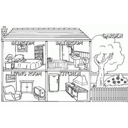 Coloriage Maison (Bâtiments et Architecture) #64646 à imprimer et colorier
