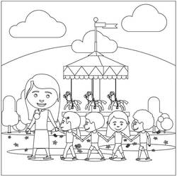 Coloriage Parc d’attractions (Bâtiments et Architecture) #210883 à imprimer et colorier
