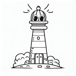Phare - Coloriages gratuits à imprimer