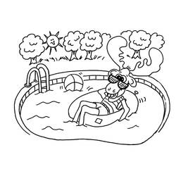 Coloriage Piscine (Bâtiments et Architecture) #186048 à imprimer et colorier