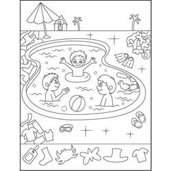 Coloriage Piscine (Bâtiments et Architecture) #186049 à imprimer et colorier
