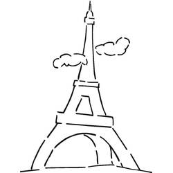 Coloriage Tour Eiffel (Bâtiments et Architecture) #178841 à imprimer et colorier
