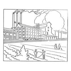 Coloriage Usine (Bâtiments et Architecture) #185547 à imprimer et colorier
