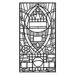 Coloriage Vitrail (Bâtiments et Architecture) #174278 à imprimer et colorier