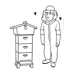 Apiculteur - Coloriages gratuits à imprimer