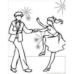 Coloriage Danseur / Danseuse (Carrières et Professions) #92124 à imprimer et colorier