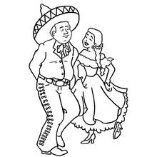 Coloriage Danseur / Danseuse (Carrières et Professions) #92297 à imprimer et colorier