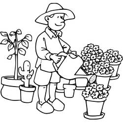 Fleuriste - Coloriages gratuits à imprimer