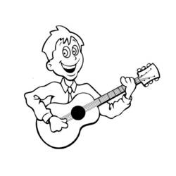 Musicien - Coloriages gratuits à imprimer