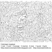 Coloriage numéroté - Coloriages gratuits à imprimer